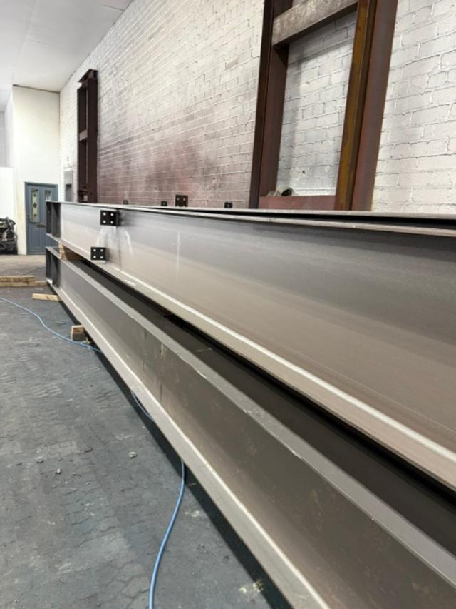 Fabricated steel beams at Lancaster Profiles